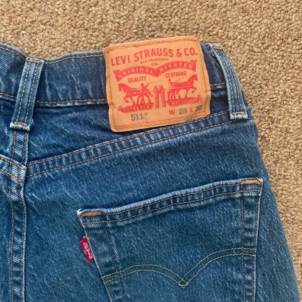 Levi’s blue straight-cut jeans